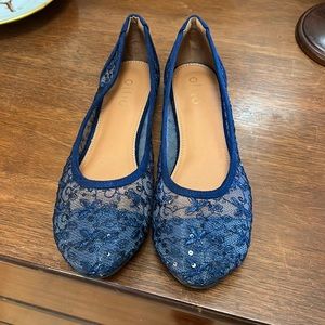 Ollio navy flats.  New in box.